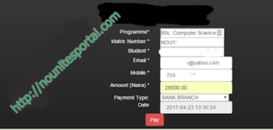 Noun wallet Account funding form to generate a rrr code