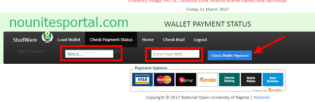 Noun wallet payment status page at the studware