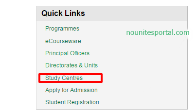 The National Open university of Nigeria study centres quicklinks